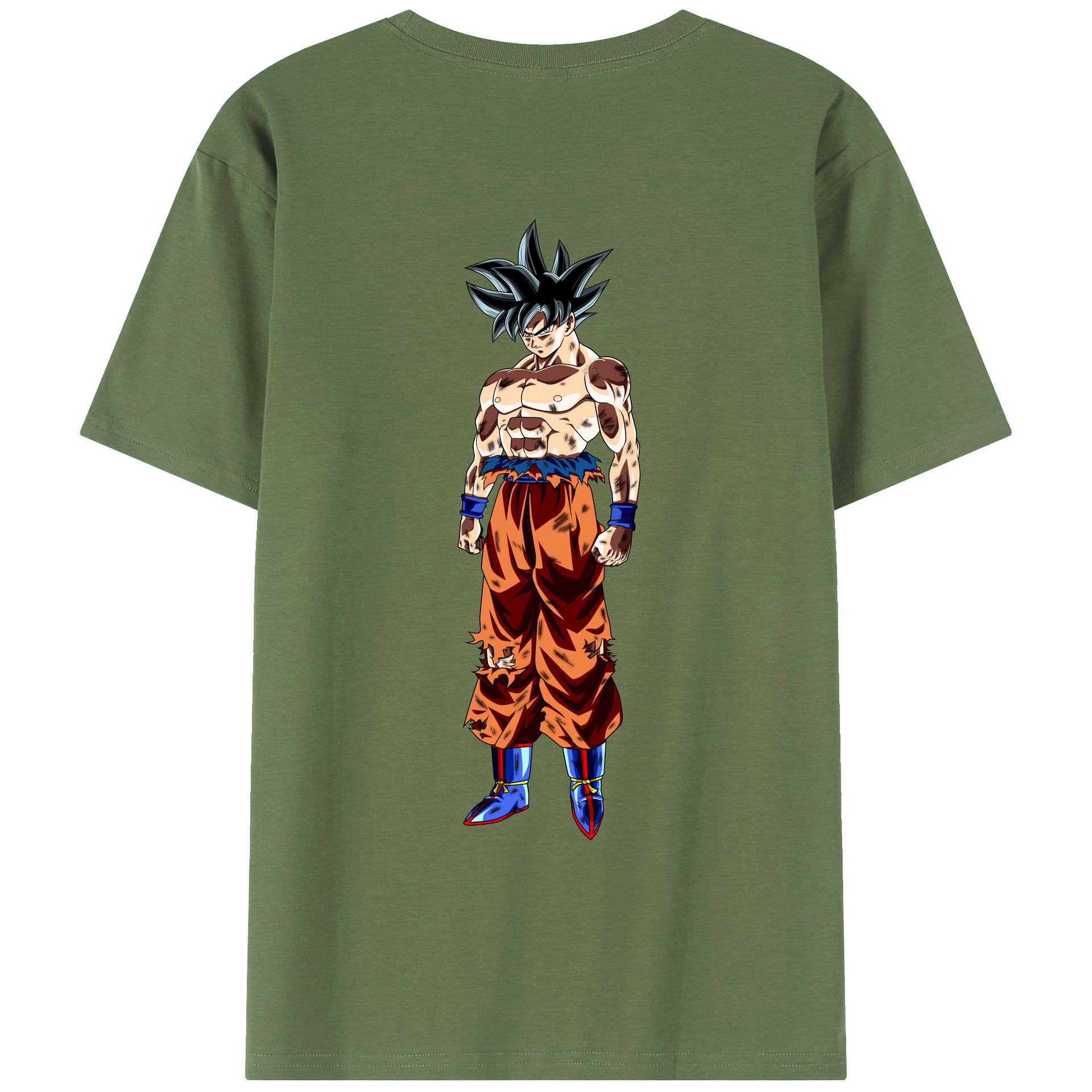 （画像用） ドラゴンボール 孫悟空（そん ごくう）Son Goku カカロット DRAGON BALL Kakarotto 綿100％ メンズ半袖Tシャツ（バックプリント） 通気性